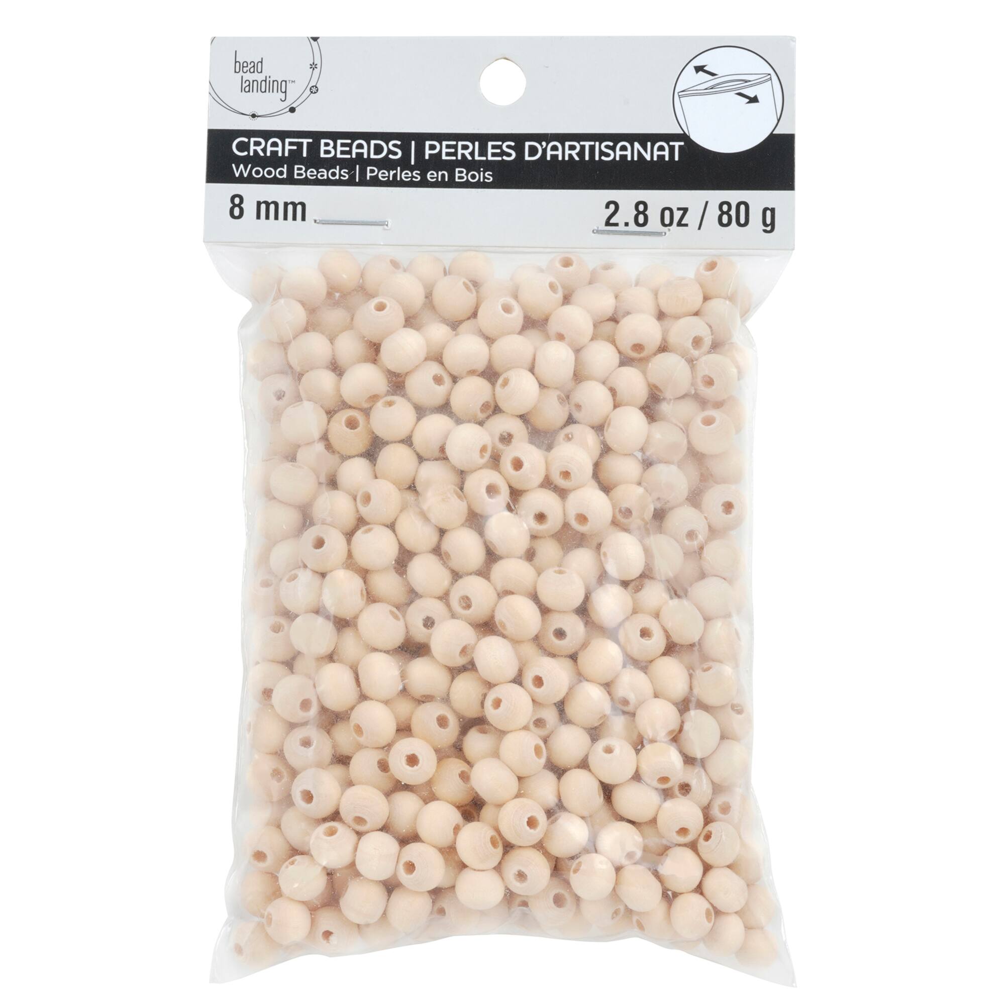 Wood Round Beads by Bead Landing™, 8mm